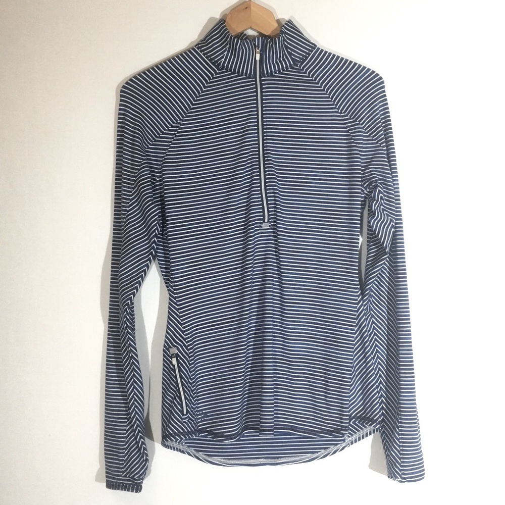 Athleta Running Wind 1/2 Zip Blue Pullover Medium